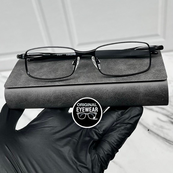 OAKLEY Coilover ORIGINAL EX DISPLAY OPTIK Metal Black Fullset Kacamata  frame Lensa Photocromic Blue
