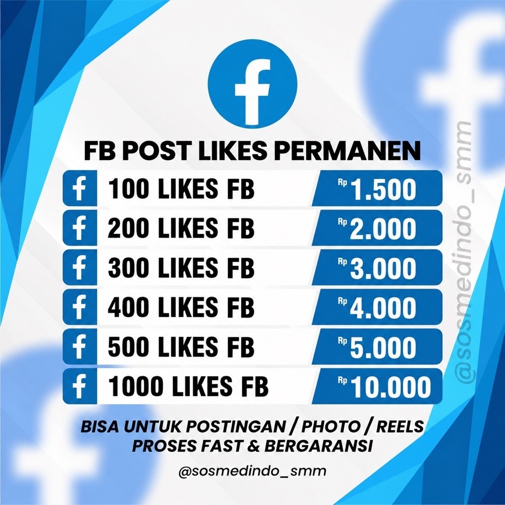 Likes Facebook Permanen Termurah Bergaransi