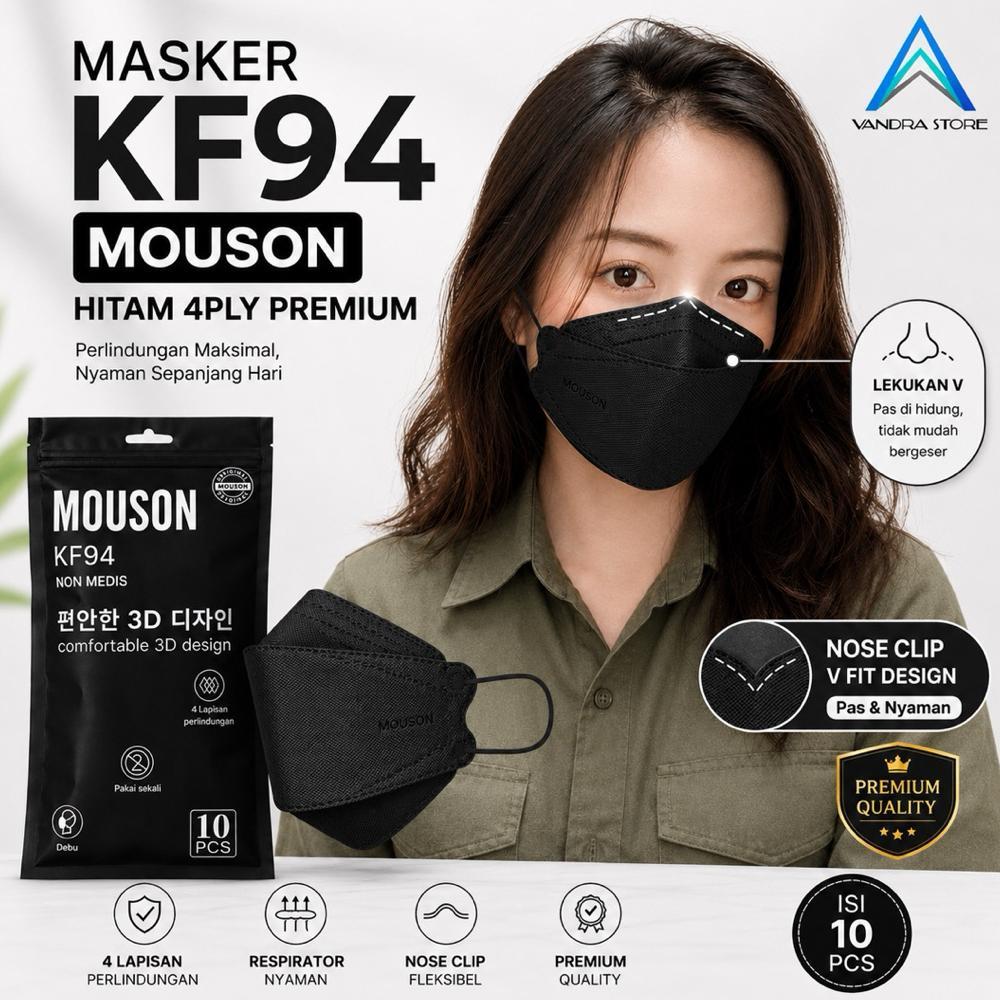 SOLVESSA MASKER 4PLY KF94 MOUSON KOREA ISI 10 PCS/PACK SEMARANG PREMIUM