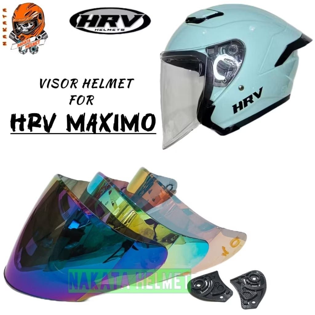 Kaca Helm HRV MAXIMO Visor Helm hrv maximo Hitam bening Gratis Rachet