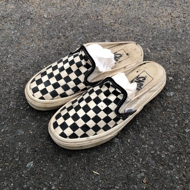 sepatu bekas Vans mule checkerboard