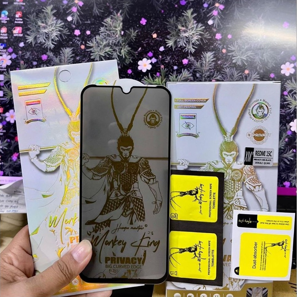 Tempered Glass Monkey King KA-A07 Anti Spy Realme 5 6 7 8 9 10 11 11x 12 12x 13 13x 14 14t 14x P4 P4