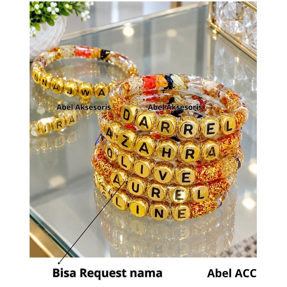 Gelang NAMA Kariango Sawan Warna Emas Semua Usia / Gelang Sawan Bayi