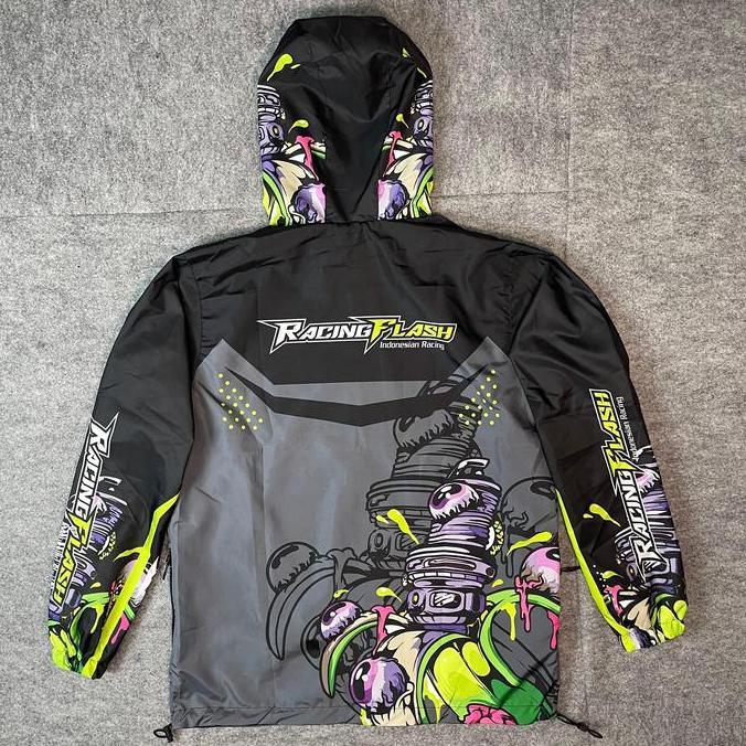 JAKET RACING FLASH BAHAN PARASUT/JAKET RACING PARASUT/JAKET 2STROKE Motor