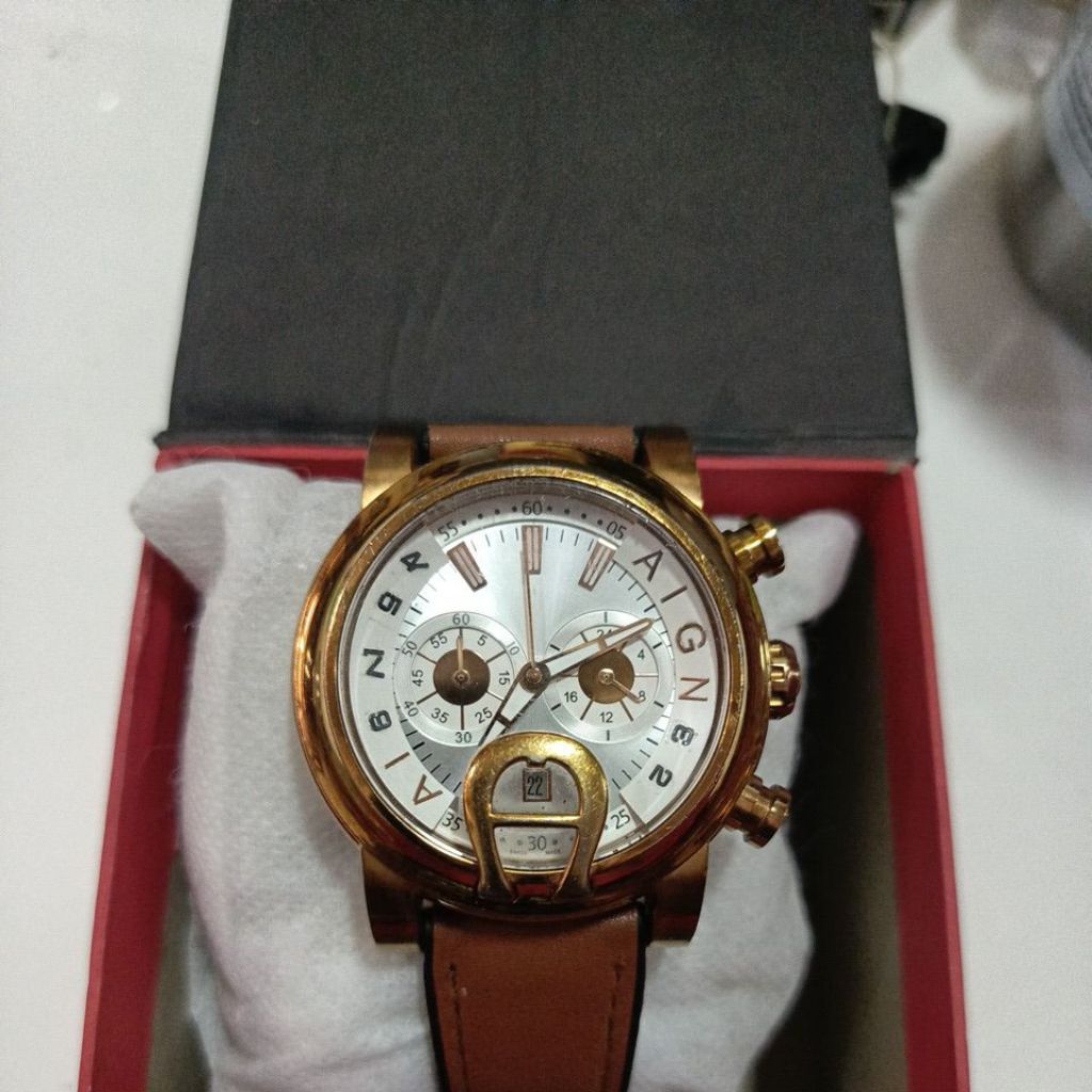 Jam Tangan Pria AIGNER Analog Chronograph japan movement preloved second bekas