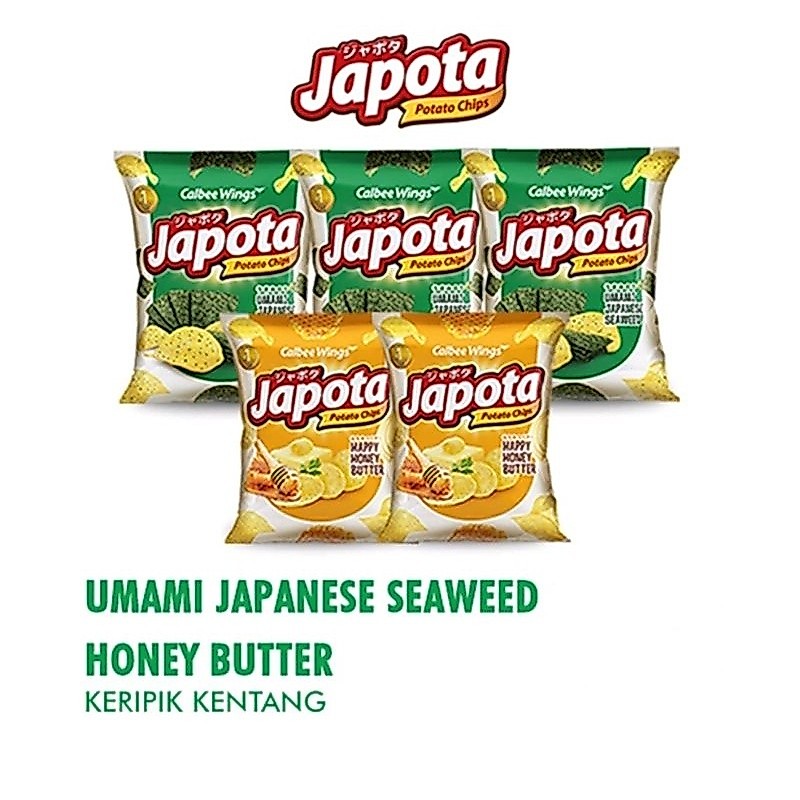 JAPOTA POTATO CHIPS RENCENG 10 x 14 GR - RANDOM--