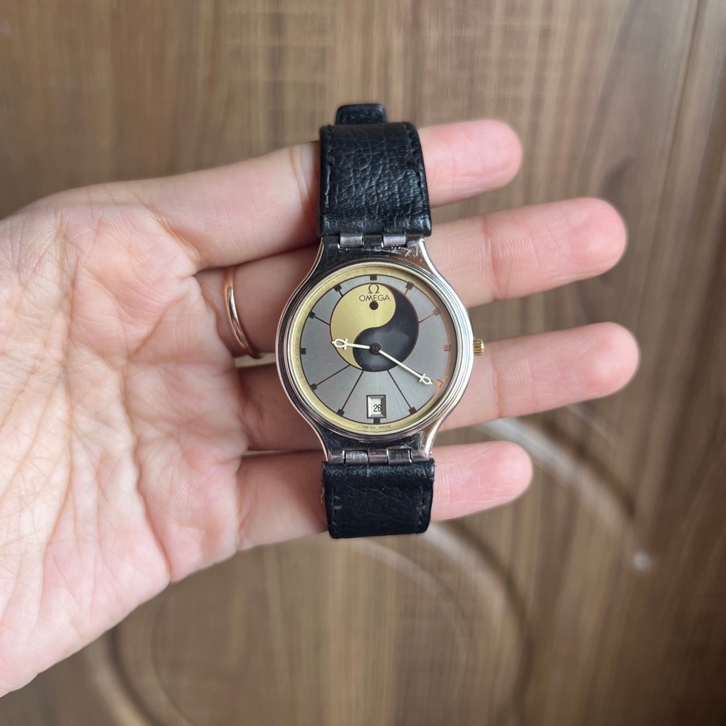 jam tangan vintage Omega de ville Yin Yang