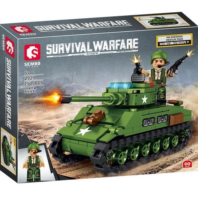 Gokusanamara11  - Sembo Block Survival Warfare Main Battle Tank T34 Sherman Brick