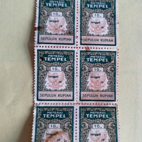 Meterai  Indonesia kuno asli/original harga 5 sen, 10 sen, 25 sen, 100 rupiah