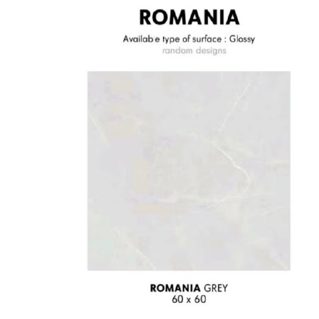 GRANIT INFINITI ROMANIA GREY 60X60 - Granit Lantai Premium Glossy Elegan & Tahan Lama