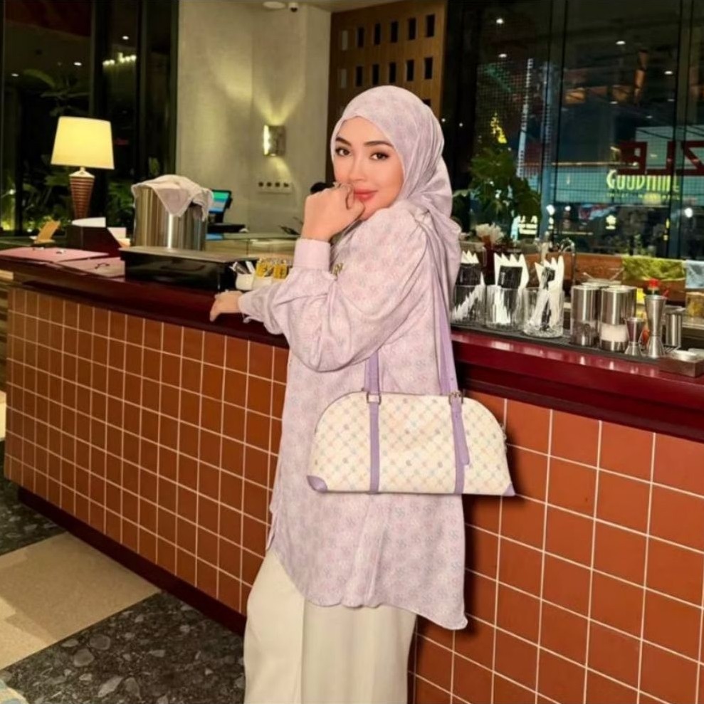 Shella Saukia (Bundling) Tunik Set Hijab + Tas Gan z Lilac