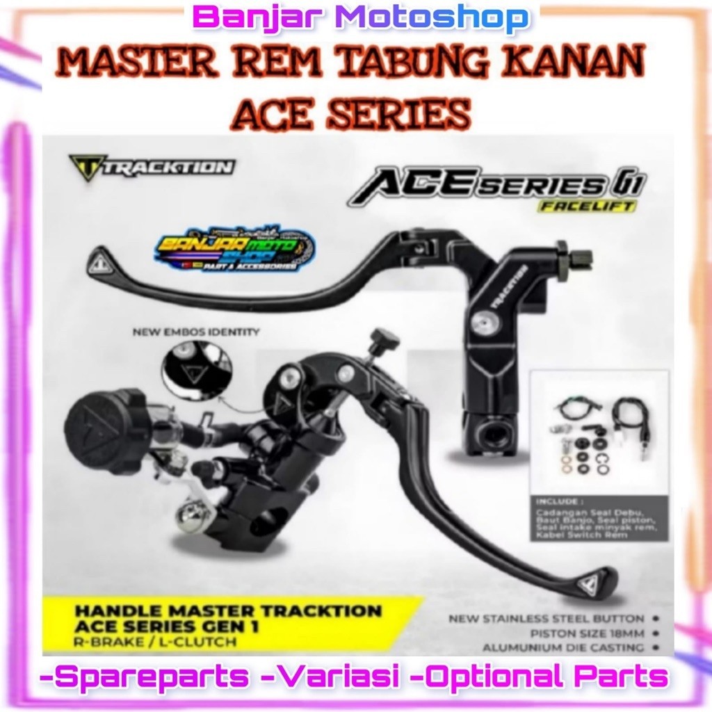 MASTER REM SET TABUNG KANAN ORIGINAL TAD RACING ACE SERIES HMR 1/ MASTER REM DEPAN 1 TABUNG