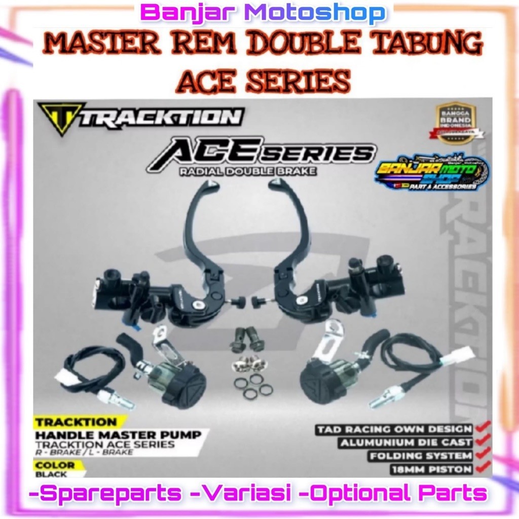 MASTER REM SET DOUBLE ORIGINAL TAD RACING ACE SERIES HMR 2 / MASTER REM DEPAN 2 TABUNG HMR 2