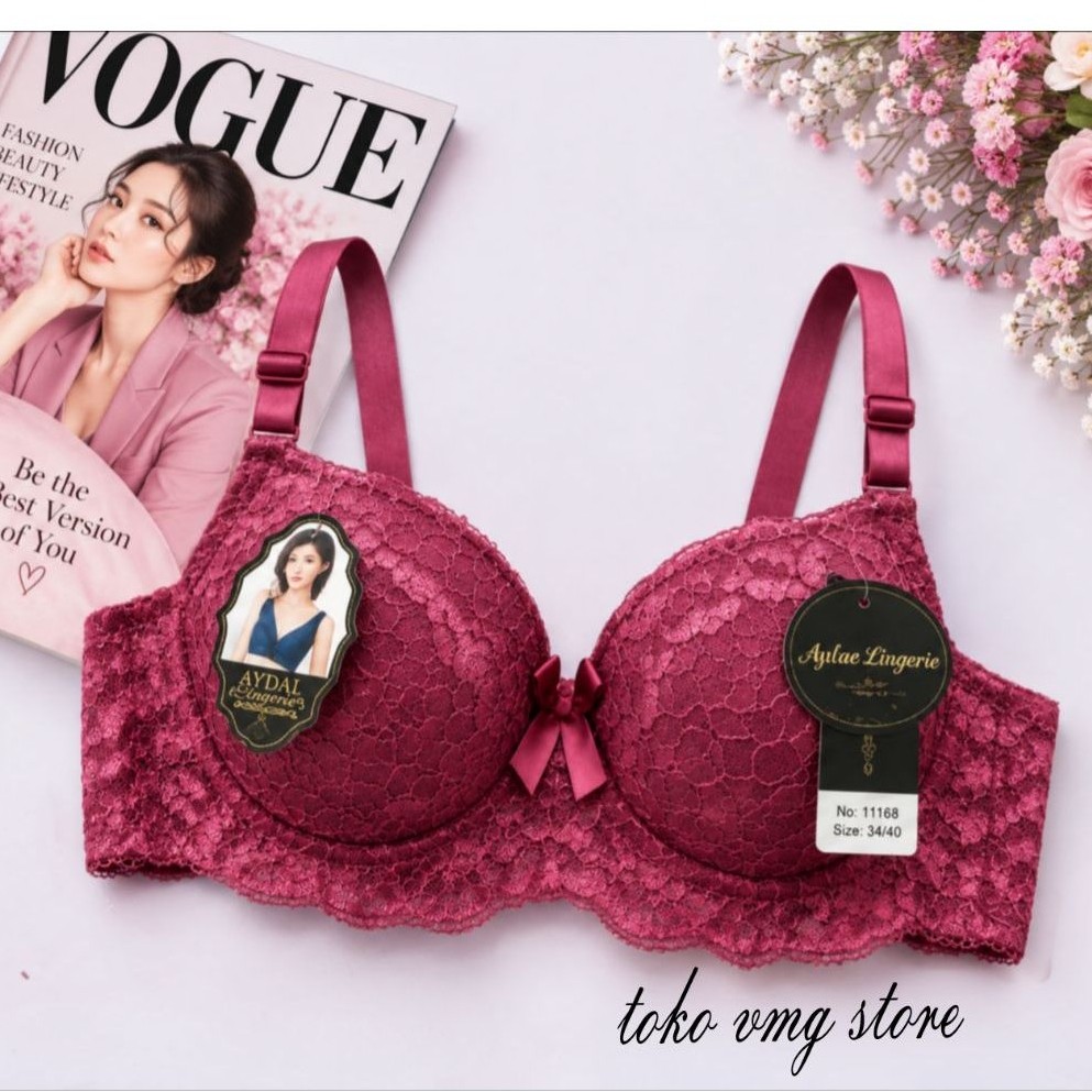 Bra kawat full burkat Bra 1116 Bra cup A kancing 2 ukuran 34.36.38.40