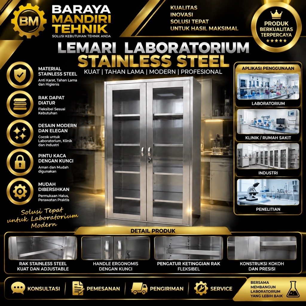 lemari penyimpanan alat laboratorium , lemari laboratorium