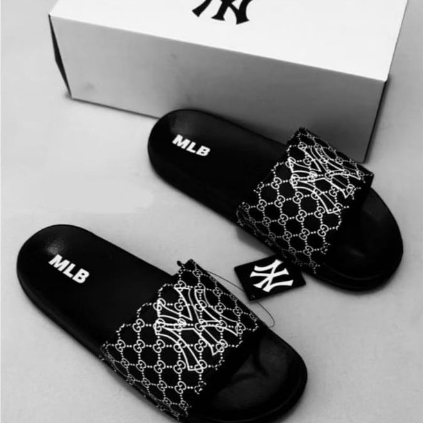 SANDAL SLOP NY Mlb||Sandal Slip-on Pria Wanita NY Mlb|Sandal Selop NY Pria|Sandal Slop Pria Wanita N