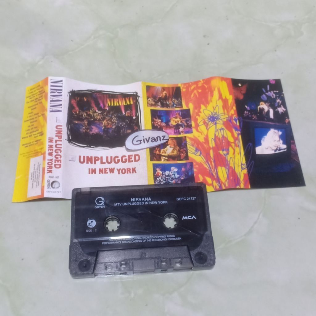 kaset pita tape NIRVANA Unplugged in new york