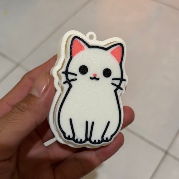 Gantungan kunci kucing widget clicker