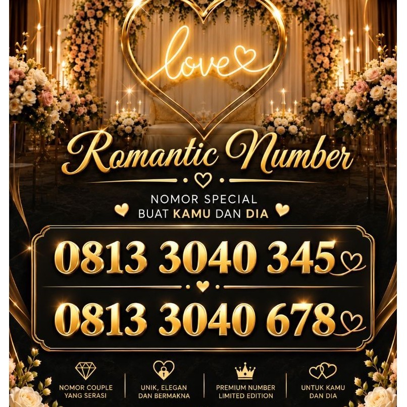 PERDANA TELKOMSEL SIMPATI 11 DIGIT NOMOR CANTIK URUT NAIK 3040 345 678 NOMOR COUPLE