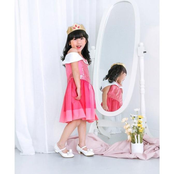 terlaris PRINCESS AURORA DRESS / AURORA DISNEY DRESS / DRESS PRINCESS ANAK