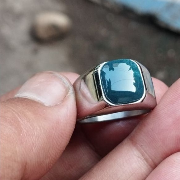 batu bacan doko keristal biru kenari original