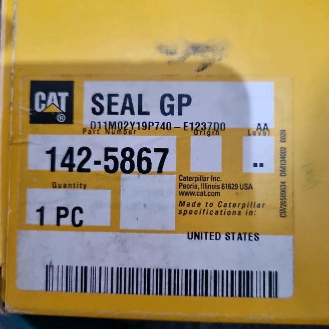 Seal Crankshaft Front Cat 3406 3408 3412 Pn. 142-5867 Original