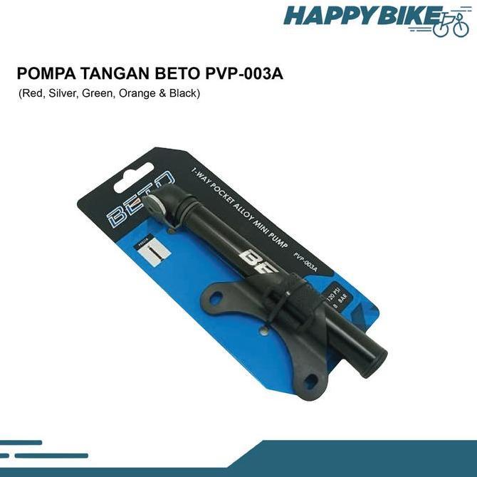 BETO Pompa Ban Sepeda Lipat Road Bike MTB PVP-003A 120psi Pompa Tangan Mini