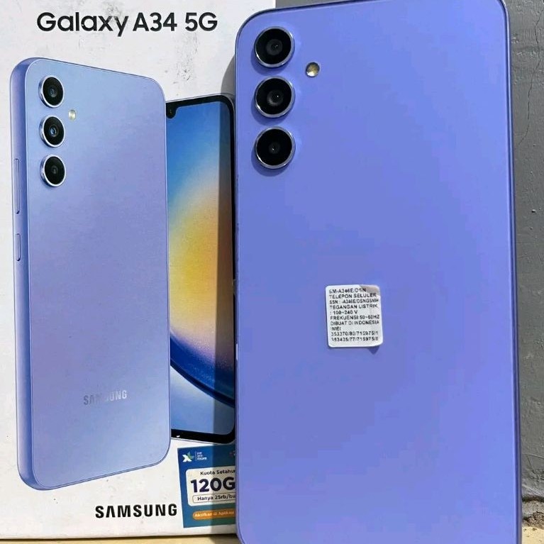 Samsung A34 5G 8/256GB Handphone Second Fullset / Samsung A34 5G Second