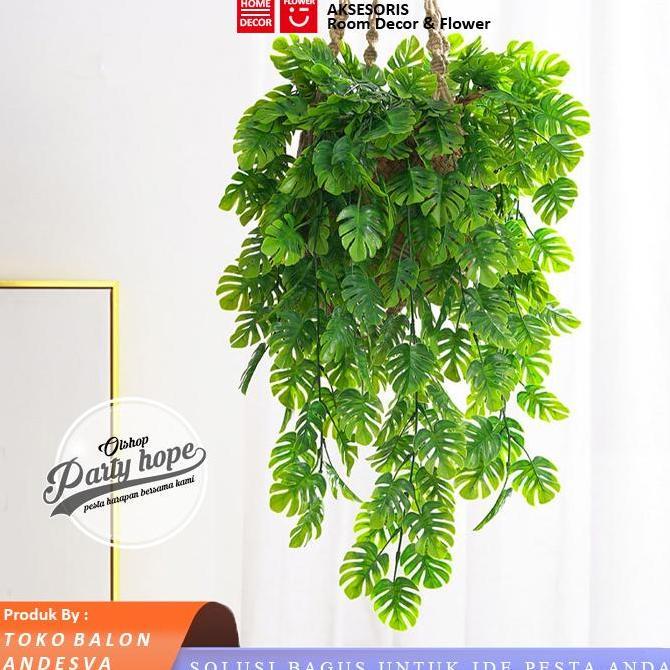 Allx- Daun Juntai Monstera / Daun Rambat Monstera / Daun Monstera Gantung