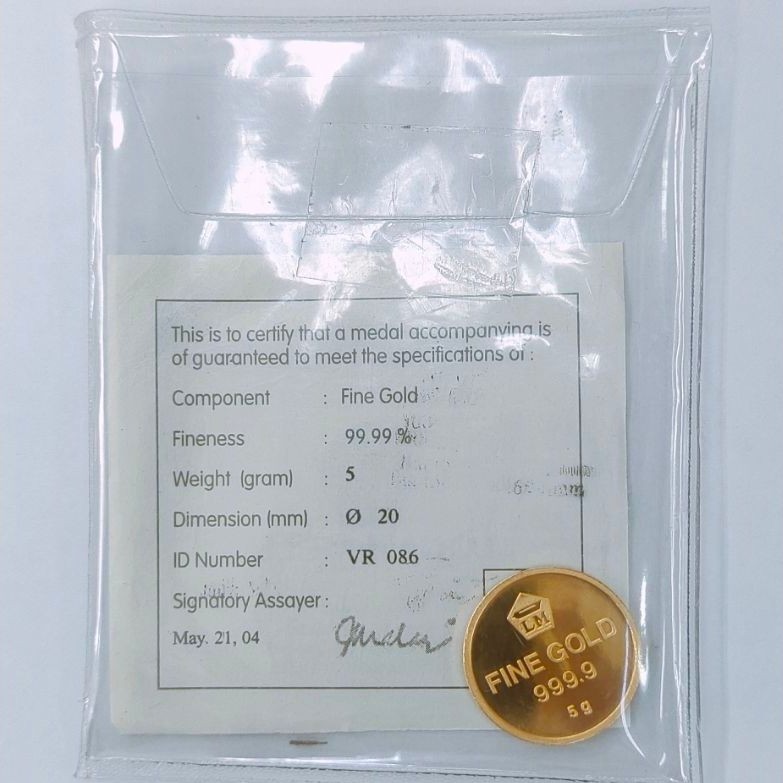 LOGAM MULIA BUNDAR  ANTAM 5 GRAM
