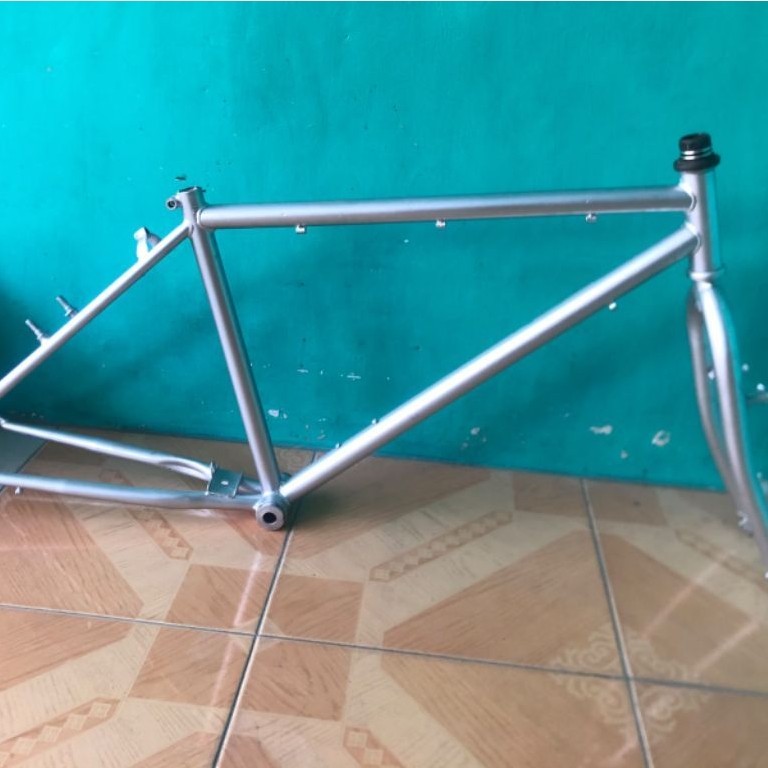 frame fork sepeda kalcer roda 26 bekas sudah repaint