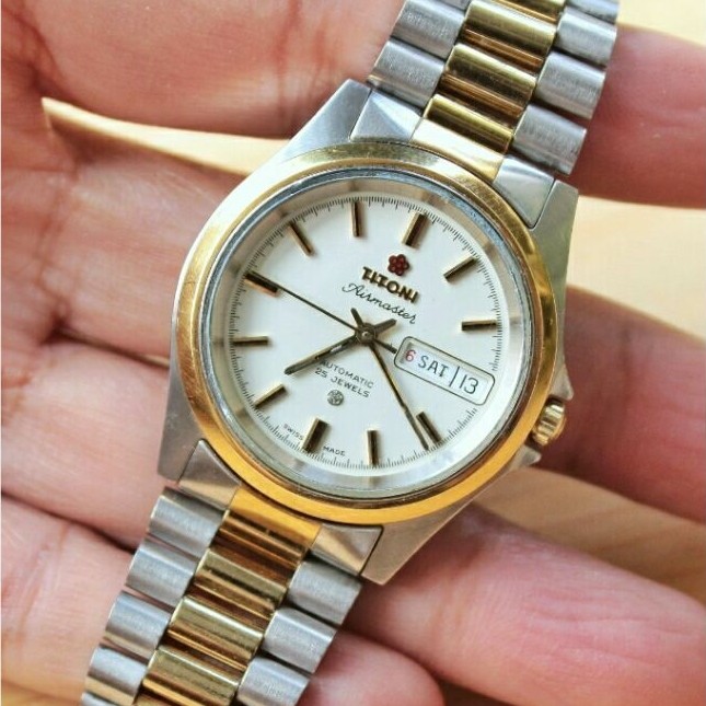 jam tangan dress watch mewah Titoni Airmaster versi baru