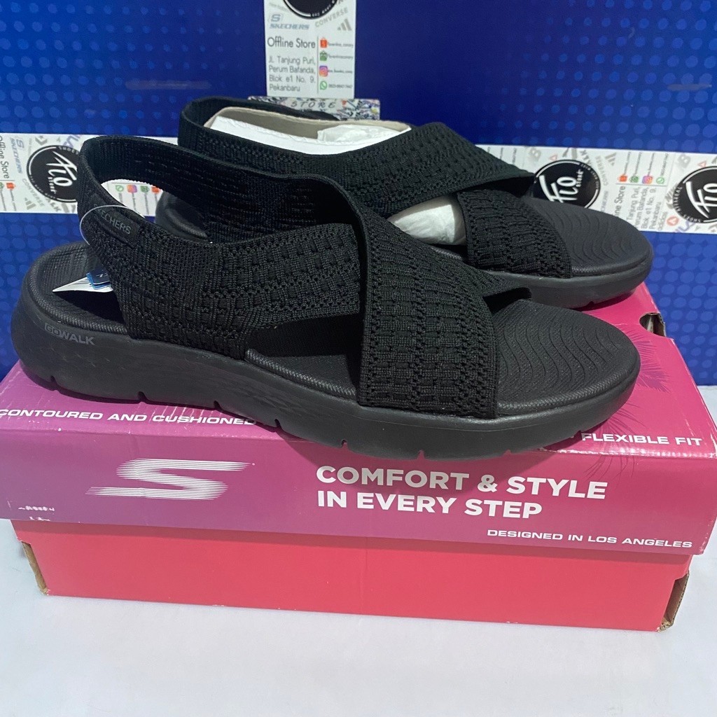 Sendal Sandal Skechers Go Walk Flex Original 141427BBK