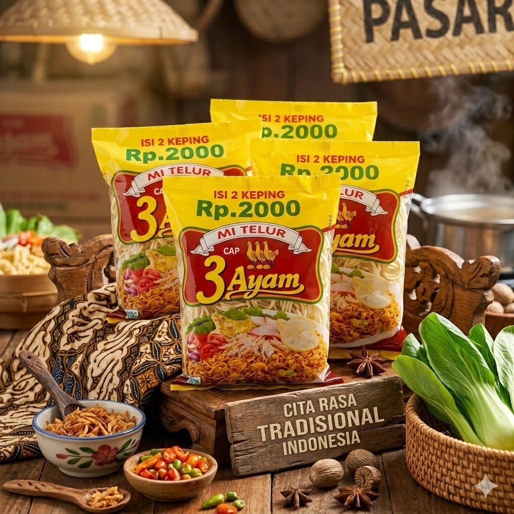 mie telur 3 ayam/ mie telur tiga ayam