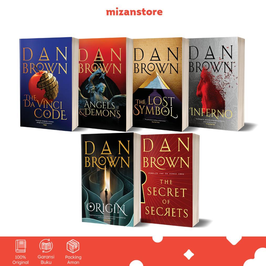 Novel The Davinci Code Angel & Demons The Lost Symbol Inferno Origin The Secret - Dan Brown - Bahasa