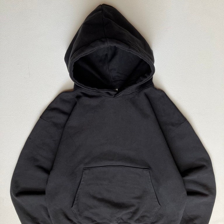 Super Heavyweight "Soverment" Black Blank Hoodie / CC466