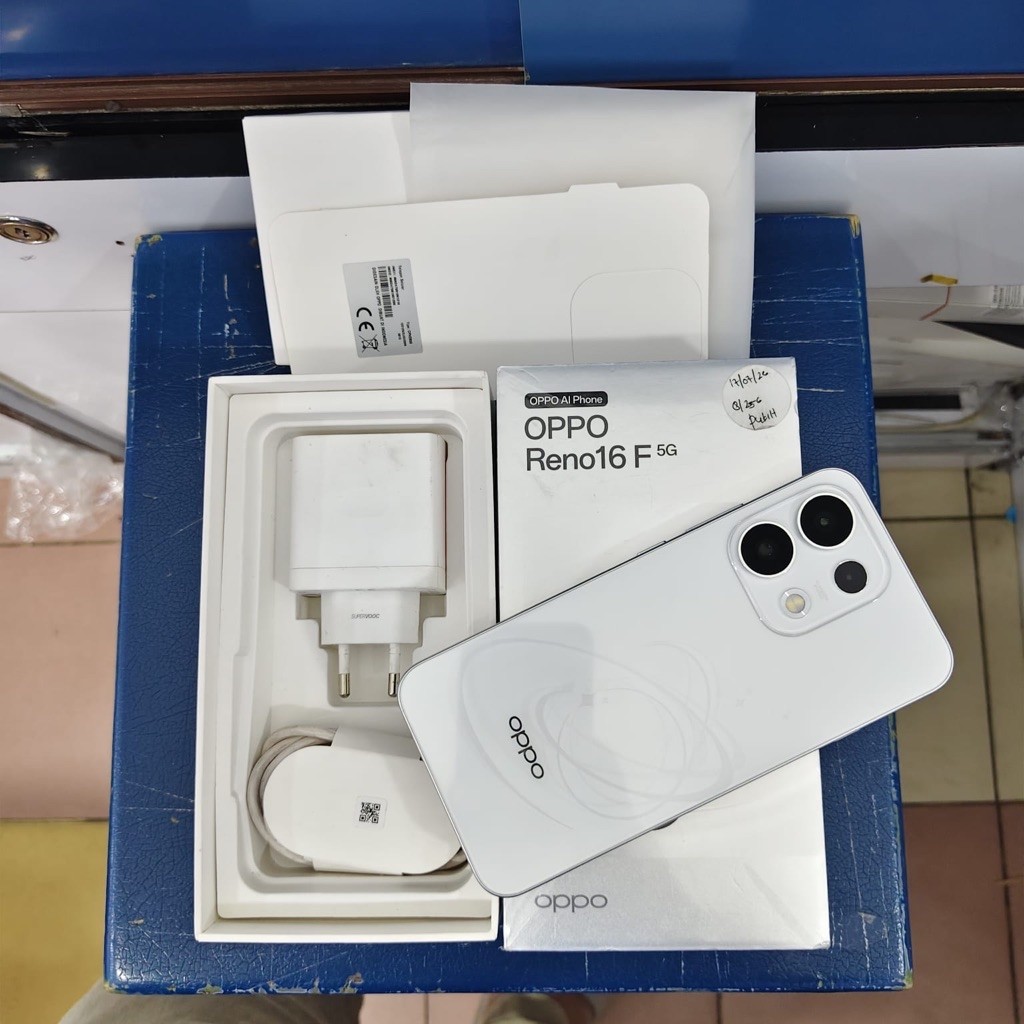 Oppo reno 16f 5g ram 8/256 second fullset original garansi on