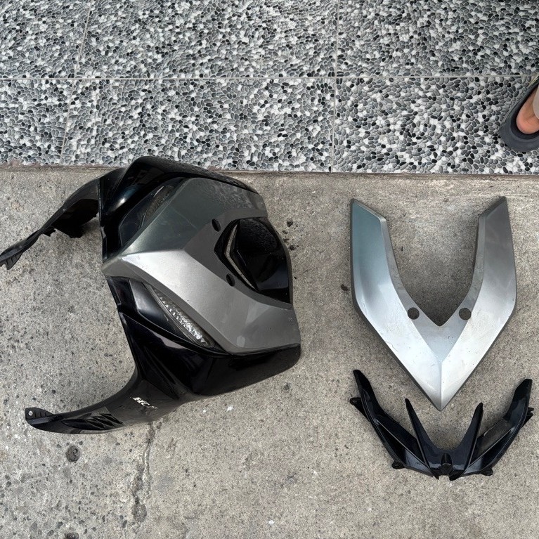 cover front top panel dasi tameng kedok depan honda revo at matic dx original cabutan motor
