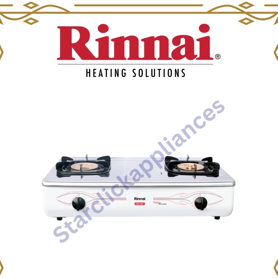 RINNAI Kompor Gas 2 Tungku Api Besar RI-712 T / RI 712 T / RI712T / RI712 TG / RI712TG [Garansi ]