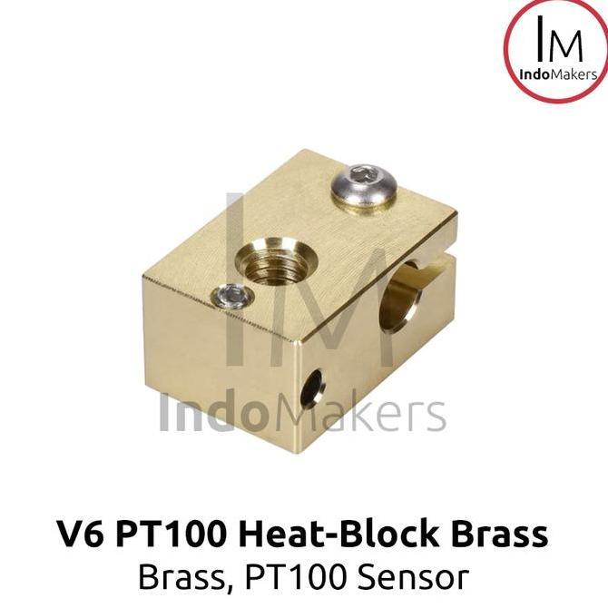 V5/V6 3D Printer Brass Heat-Block Heating Block
