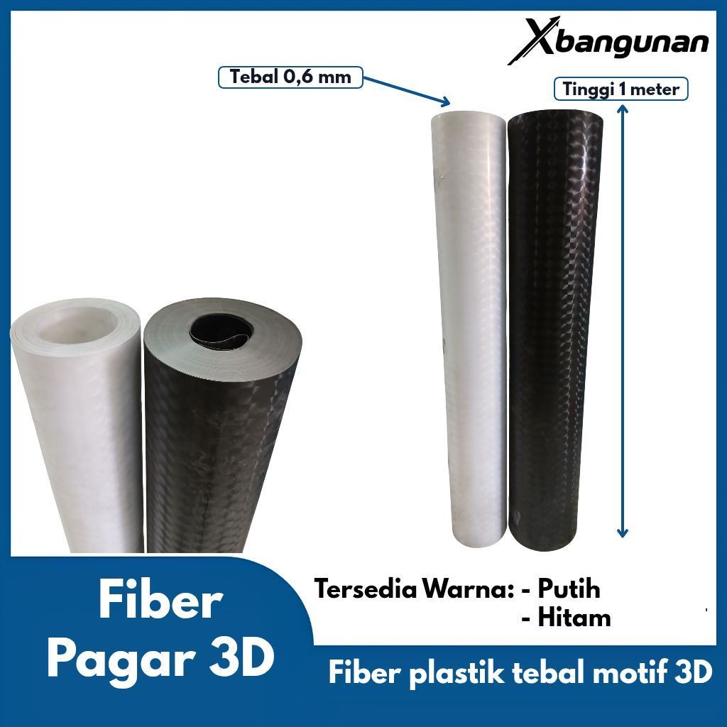 Fiber Pagar Fiber Plat Motif 3D