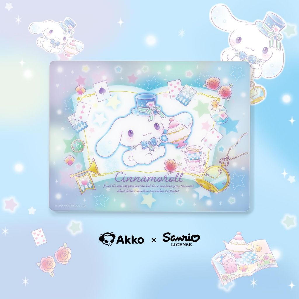 Akko Cinnamoroll Gaming Glass Mouse Pad