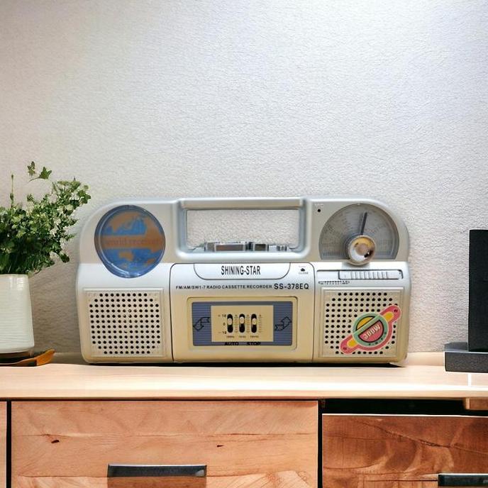 Radio FM AM Portable Radio Tape Pemutar Kaset Pita Cassette Player