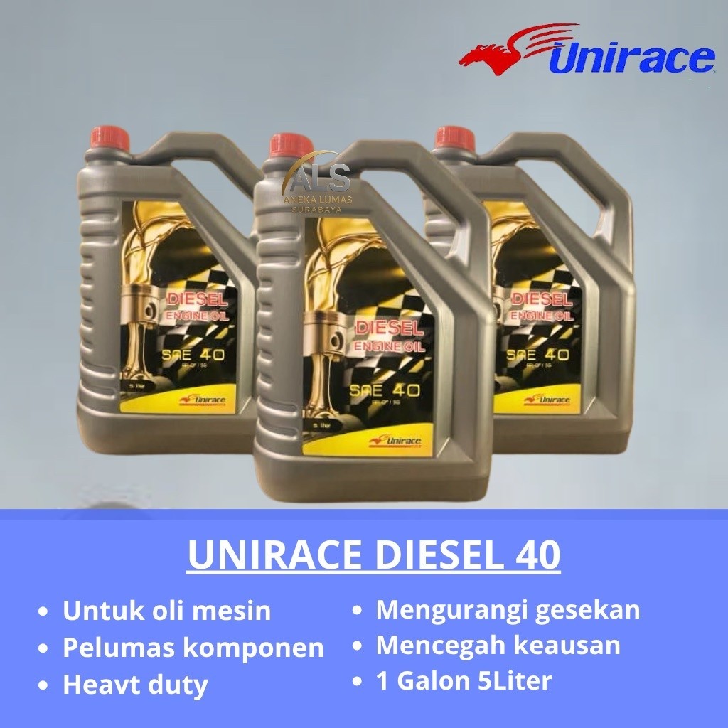 Oli Diesel unirace sae 40 5L / Unirace diesel sae 40