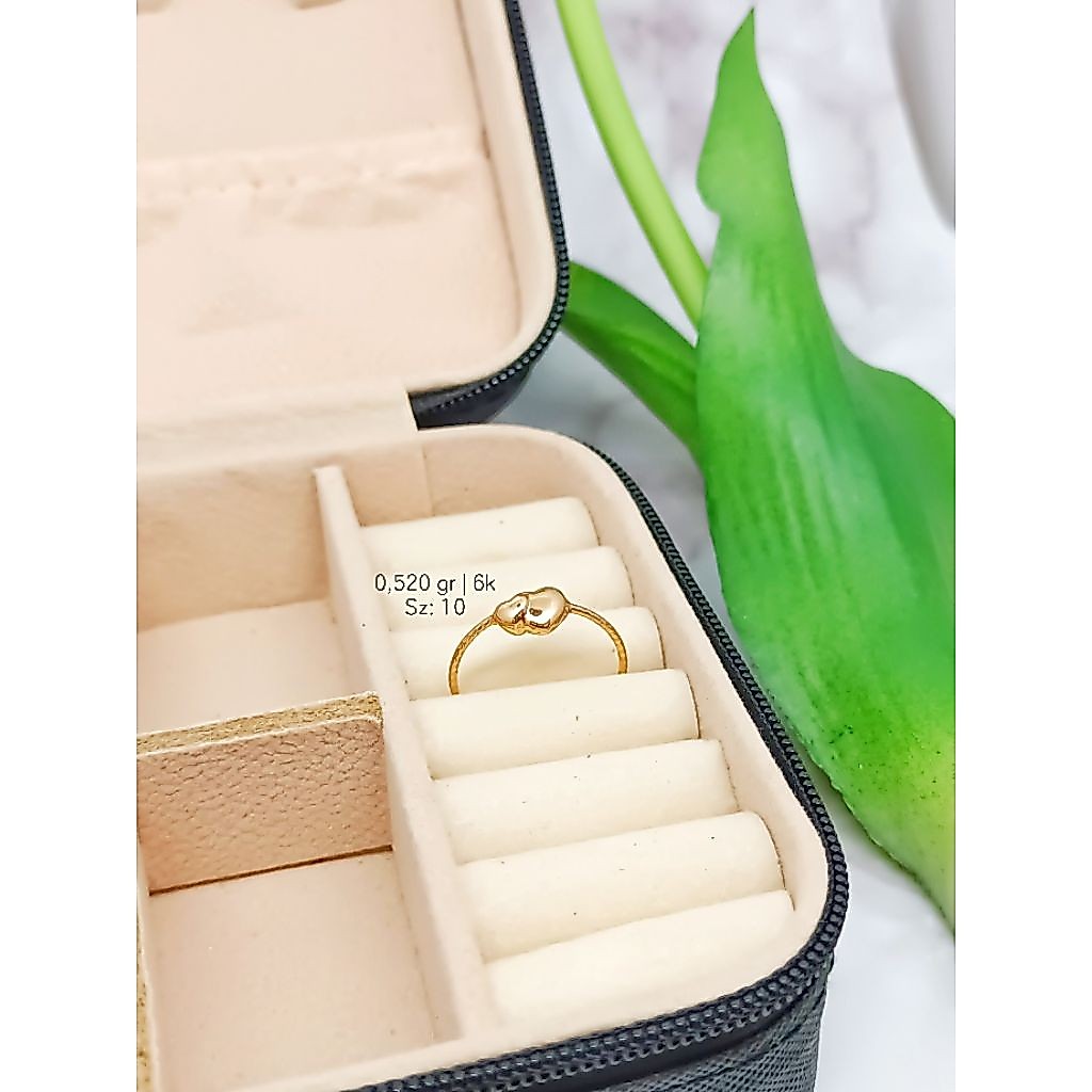 Cincin Cor Emas Muda Kadar 6k / 300 Model Love