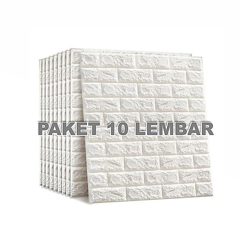 PROMO PAKET 10 LEMBAR Wallpaper 3D Modern Foam Batu Bata Wallstiker Wallpaper Dinding 3D Foam
