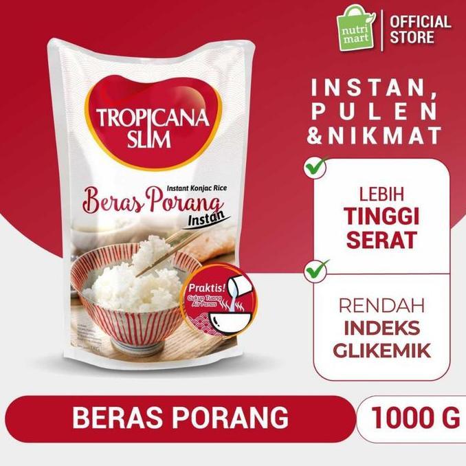 Tropicana Slim Beras Porang Instan 1000g - Konjac Shirataki Rice