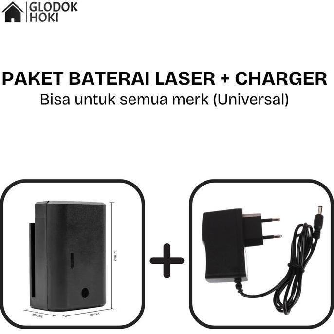 (PAKET HEMAT) BATERAI LASER LEVEL + CHARGER LASER LEVEL UNIVERSAL - HILDA BORKA TAFFWARE DLL