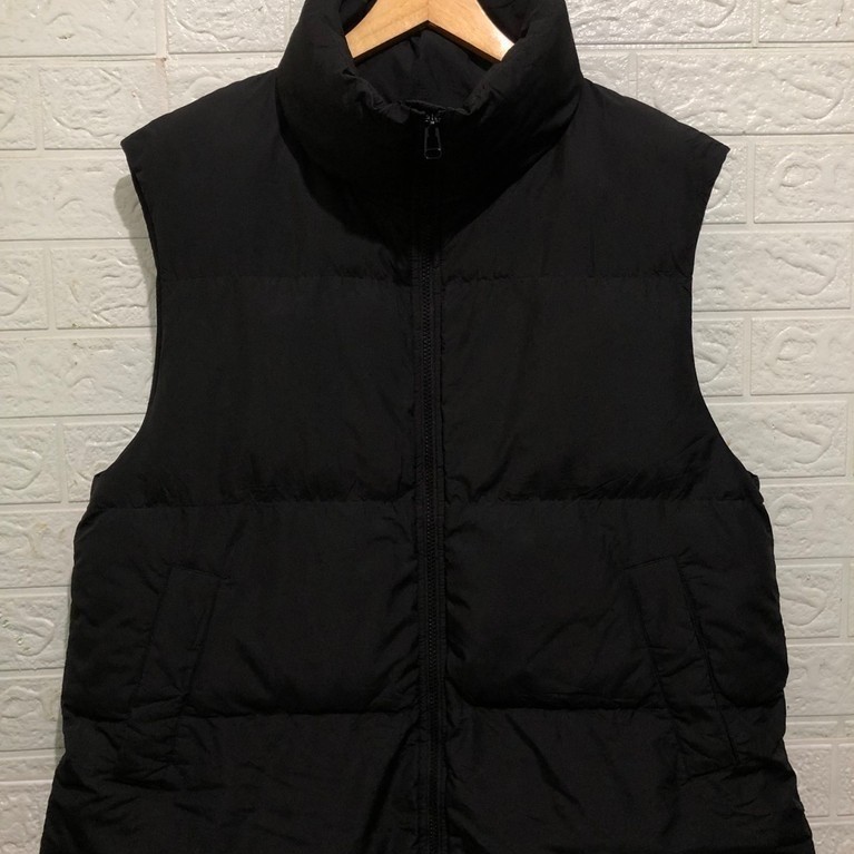 GLOBAL UNIQLO GU Frost Free Quilted Vest black big size
