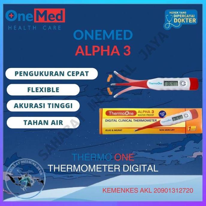 TERMOMETER DIGITAL ONEMED/ TERMOMETER DIGITAL ALPHA 3/ FLEKSIBEL
